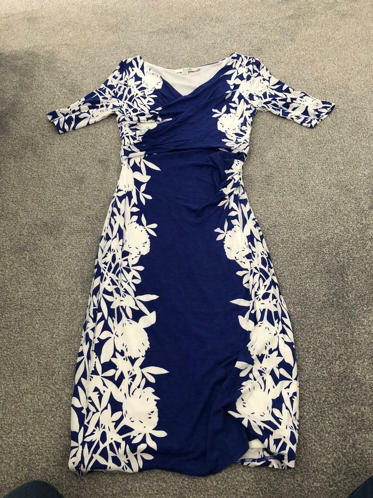 boden blue and white dress
